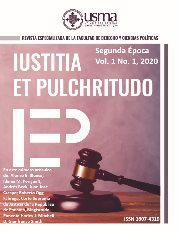 Revista de Derecho USMA  IUSTITIA et PULCHRITUDO, Volumen 1 Número 1 de 2020
